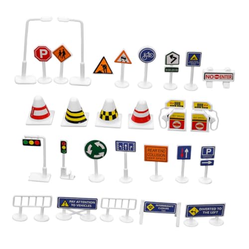 Beaupretty 56 Stück Teiliges DIY Modell mit Kindersicheren Materialien Fördert Motorische Fähigkeiten und Problemlösung für Familienaktivitäten und Kreatives Straßenszenario Spiel von Beaupretty