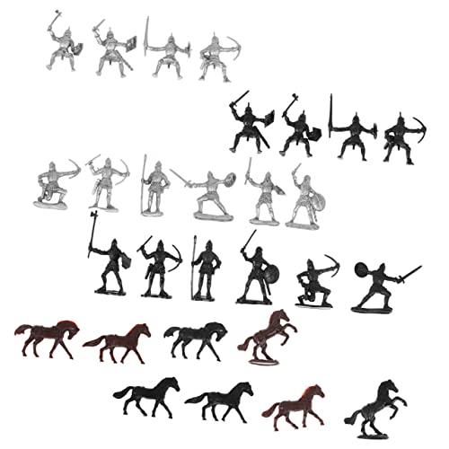 Beaupretty 56Stücke Teiliges Mittelalterliches Soldaten Figuren Mini Modell für Perfektes Dekoration aus Hochwertigem Interaktives für Kreative Rollenspiele von Beaupretty