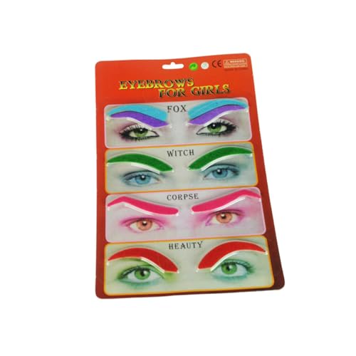 Beaupretty 5Stücke Große Gefälschte Augenbrauen Für Halloween Kostümparty Lustige Cosplay Augenbrauen Farben Zubehör Für Mottopartys Verkleidungen von Beaupretty