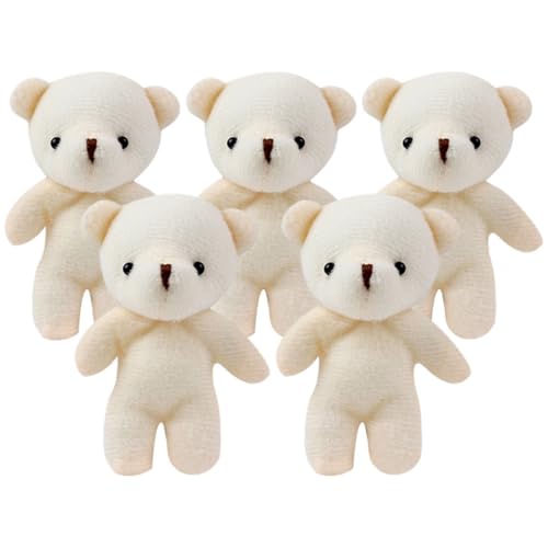 Beaupretty 5Stücke Mini Bär Plüschtier Kleine Bärenpuppen Anhänger für DIY Projekte Dekorative Hängespielzeuge für Taschen und Rucksäcke aus Leicht und Langlebig von Beaupretty