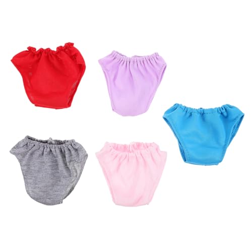 Beaupretty 5Stücke Teiliges Puppenunterwäsche für Puppen Graue Helllila Rote und Blaue Unterhosen Zubehör für Puppenkleidung für Kreatives und Beaupretty 5Stücke Teiliges Puppenunterwäsche für Puppen Graue Helllila Rote und Blaue Unterhosen Zubehör für Puppenkleidung für Kreatives und von Beaupretty