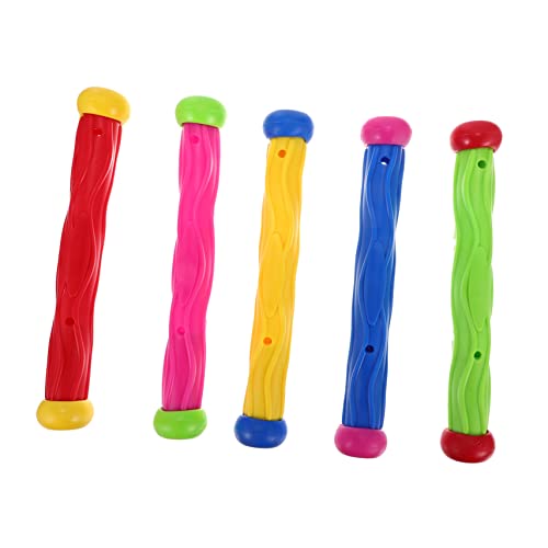 Beaupretty 5 Stücke Tauchstäbe für Kinder Wasserspielzeug für Pool Einfaches Design Leuchtende Farben für Schwimmbadspiele und Tauchen von Beaupretty