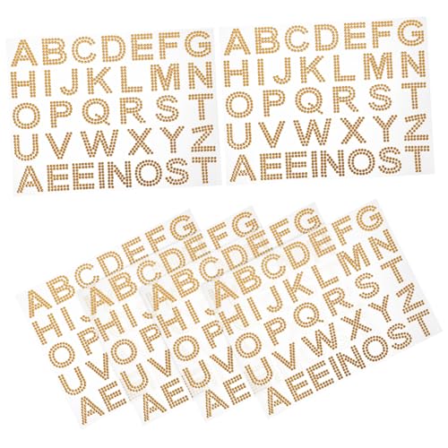Beaupretty 6 Blätter Rhinestone Buchstaben Sticker DIY Glitzer Aufkleber für Kleidung Taschen Handys und Bastelprojekte Selbstklebend Flexibel für Kreative Dekorationen Beaupretty 6 Blätter Rhinestone Buchstaben Sticker DIY Glitzer Aufkleber für Kleidung Taschen Handys und Bastelprojekte Selbstklebend Flexibel für Kreative Dekorationen von Beaupretty