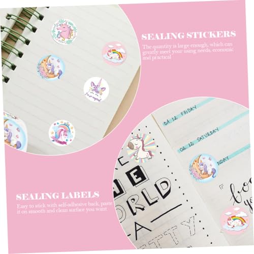 Beaupretty 6 Rollen Belohnungssticker für Runde Dekorative Tieraufkleber Selbstklebende Siegelaufkleber für Geschenke Umschläge und Bastelprojekte Praktische Motivationssticker für von Beaupretty