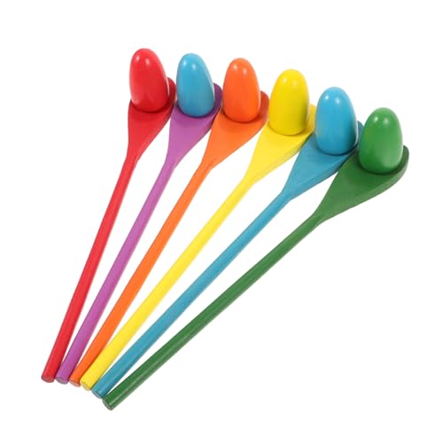 Beaupretty Eierlöffel Rennen Spielzeug aus Holz für Kinder Balance Spiel Sensorisches Trainingsspielzeug Ei Balance Spiel Hand aus Auge Koordination Buntes Design Beaupretty Eierlöffel Rennen Spielzeug aus Holz für Kinder Balance Spiel Sensorisches Trainingsspielzeug Ei Balance Spiel Hand aus Auge Koordination Buntes Design von Beaupretty