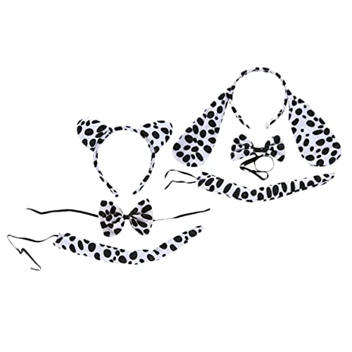 Beaupretty 6 Sätze Kopfschmuck gefleckt Cosplay-Requisiten für Kostüm Halloween dalmatiner kopfschmuck tierischer Kopfschmuck Cosplay-Partyzubehör Flanell Weiß von Beaupretty