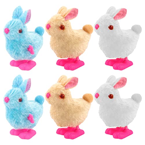 Beaupretty 6 Stück Aufziehspielzeug Plüschhasen für Lustige Partygeschenke und Desktop Dekoration Farbenfrohes Design für Festival und Spielzeugspaß Zufällige Farbe Zufällige Farbe von Beaupretty