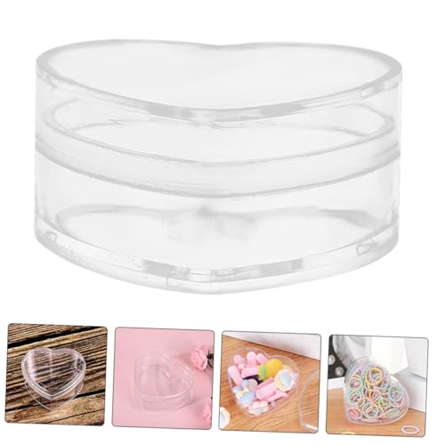 Beaupretty 6 Stück Durchsichtige Herzform Aufbewahrungsboxen Kleine Geschenkboxen Vielseitig für Snacks Süßigkeiten Schmuck Partydeko Robust und Transparent von Beaupretty