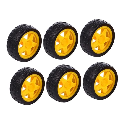 Beaupretty 6 Stück Gummiräder für Roboterfahrzeuge Spielzeugzubehör aus Hochwertigem und für Spielzeugautos und Robotermodelle Beaupretty 6 Stück Gummiräder für Roboterfahrzeuge Spielzeugzubehör aus Hochwertigem und für Spielzeugautos und Robotermodelle von Beaupretty