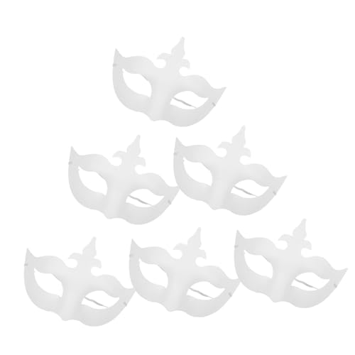 Beaupretty 6 Stück Handgemalte Weiße Papiermasken DIY Klassische Masquerade Masken Kostüm Party Unisex mit Krone zum Selbstgestalten Beaupretty 6 Stück Handgemalte Weiße Papiermasken DIY Klassische Masquerade Masken Kostüm Party Unisex mit Krone zum Selbstgestalten von Beaupretty