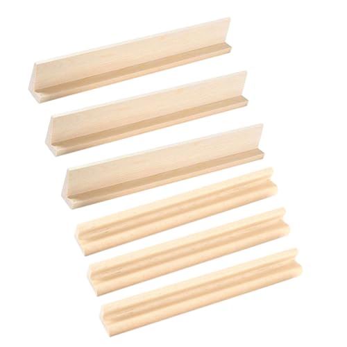 Beaupretty 6 Stück Holz Domino Halter Teiliges DIY Buchstabenständer für Mexican Train Mahjong und Karten Vielseitig Kombinierbare Holzregale für Kreatives und Dekorative Aufbewahrung von Beaupretty