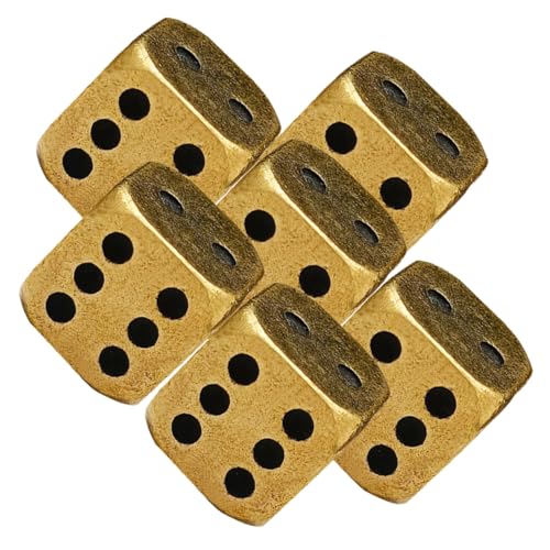 Beaupretty 6 Stück Kleine Messingwürfel mit Abgerundeten Ecken Detailliertem Design als Bar und Partywürfel Langlebig Komfortabel Vielseitig für Rollenspiele und Brettspiele Beaupretty 6 Stück Kleine Messingwürfel mit Abgerundeten Ecken Detailliertem Design als Bar und Partywürfel Langlebig Komfortabel Vielseitig für Rollenspiele und Brettspiele von Beaupretty
