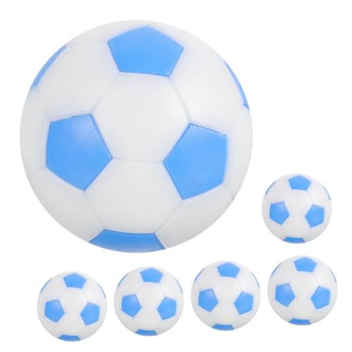 Beaupretty 6 Stück Mini Tischfußball Bälle Kompakte Tischspiel Fußballbälle in Lebendigem Himmelblau und Weiß Geeignet für Standard Tischkicker für Drinnen und Familienunterhaltung von Beaupretty