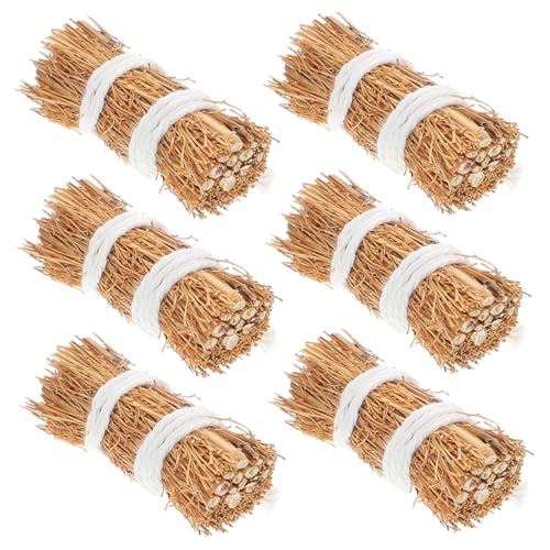 Beaupretty 6 Stück Miniatur Heuballen Dekorative Strohballen für Puppenhäuser Mini und Fotografie Requisiten Realistische Gestaltung Handgefertigte Details Vielseitige Anwendung von Beaupretty