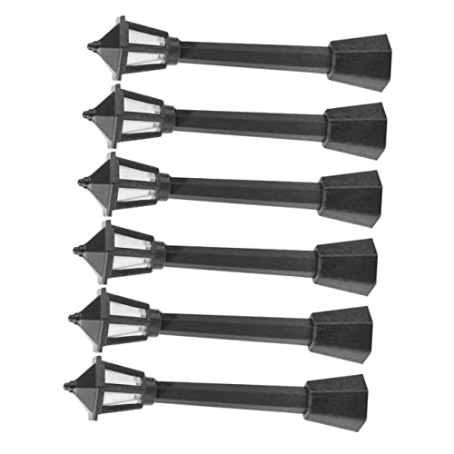 Beaupretty 6 Stück Miniatur Straßenlaternen Schwarz Micro Landscape Beleuchtung Modellbau Deko DIY Basteln für Heimdekoration von Beaupretty