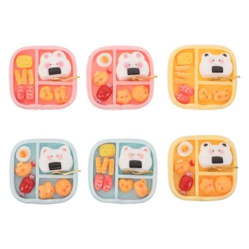 Beaupretty 6stücke Miniatur-Sushi-Modelle Aus Harz Puppenhaus-lebensmitteldekoration Mini-bento-Boxen Für Mikro-gartenprojekte Für DIY-projekte Und Fantasievolles Spielen von Beaupretty