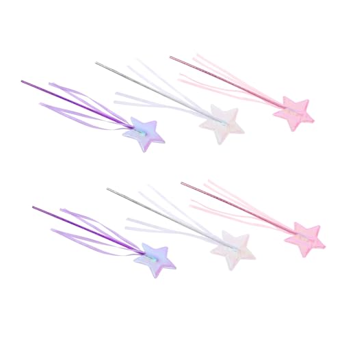 Beaupretty 6 Stück Pentagramm-fee-zauberstab Funkeln Neu Geburtstag Stern Fee Zauberstab Requisiten Rosa Gefälligkeiten Für Weihnachtsfeiern Stütze Halloween Prinzessin Kleid Stoff von Beaupretty