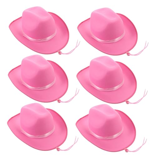 Beaupretty 6 Stück Pinke Cowgirl Hüte mit Weichem Rand und Band Bequeme Western Partyhüte für Kostümzubehör für Rollenspiele für Junggesellenabschiede und Themenfeiern Beaupretty 6 Stück Pinke Cowgirl Hüte mit Weichem Rand und Band Bequeme Western Partyhüte für Kostümzubehör für Rollenspiele für Junggesellenabschiede und Themenfeiern von Beaupretty