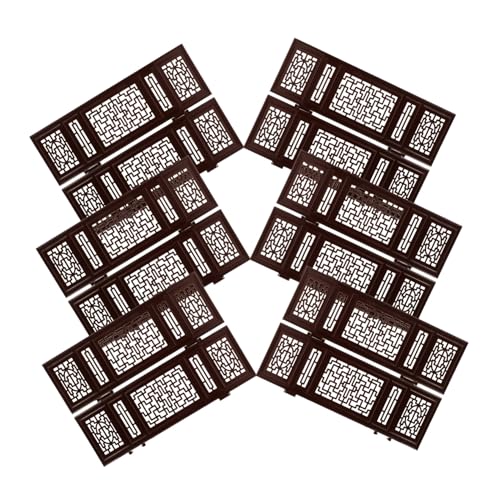 Beaupretty 6 Stück Puppenhaus Bildschirm mit Filigranem Holzdesign Vielseitig Traditioneller Chinesischer Paravent für Kreative Puppenhausdekoration von Beaupretty