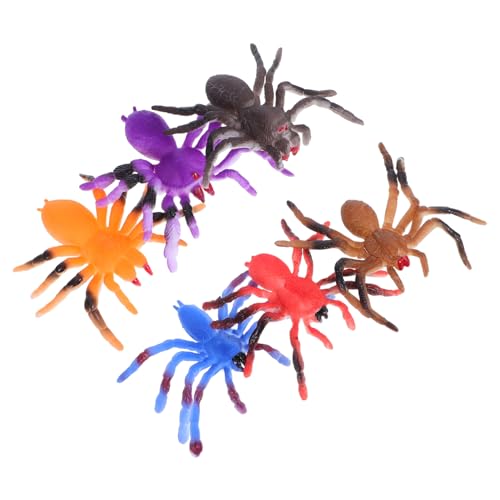 Beaupretty 6 Stück Realistische Resin Spinnen Spielzeuge für Halloween Deko Scherzartikel Wasseraktivierte Insektenfiguren von Beaupretty