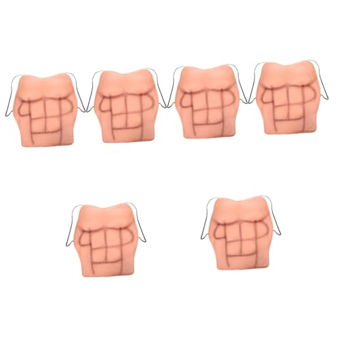 Beaupretty 6 Stück Realistisches Silikon Muskelkostüm für Männer Flexibles Cosplay Brustmuskel Prop Langlebiges Halloween Fasching Party Zubehör Bequemes Falsches Muskelshirt Einheitsgröße Beaupretty 6 Stück Realistisches Silikon Muskelkostüm für Männer Flexibles Cosplay Brustmuskel Prop Langlebiges Halloween Fasching Party Zubehör Bequemes Falsches Muskelshirt Einheitsgröße von Beaupretty
