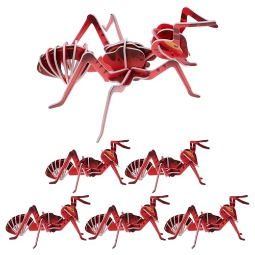 Beaupretty 6 Stück Teiliges Ameisen Puzzle aus Pappe Realistisches Insektenmodell Stem Lernspielzeug für Interaktives DIY Bastelset zur Motorischer Fähigkeiten und Naturwissenschaftlicher von Beaupretty