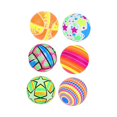 Beaupretty 6 Stück Teiliges Aufblasbares PVC Strand Wasser spielball Robustes Outdoor Wasserspielzeug für Bunte Poolbälle für Strand Schwimmbad und Garten Kinderfreundlich und Langlebig von Beaupretty