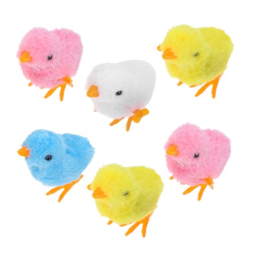 Beaupretty 6 Stück Teiliges Aufziehspielzeug Küken Bunt Lustige Langlebige Küken mit Niedlichem Design Batteriefrei als Ostergeschenk und Spielzeugspaß von Beaupretty