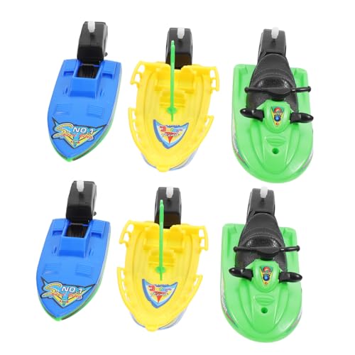 Beaupretty 6 Stück Teiliges Badespielzeug Boote aus Kunststoff Segelboot Schnellboot Motorboot für Kleinkinder Farbenfrohes Wasserspielzeug für Badewanne und Pool von Beaupretty