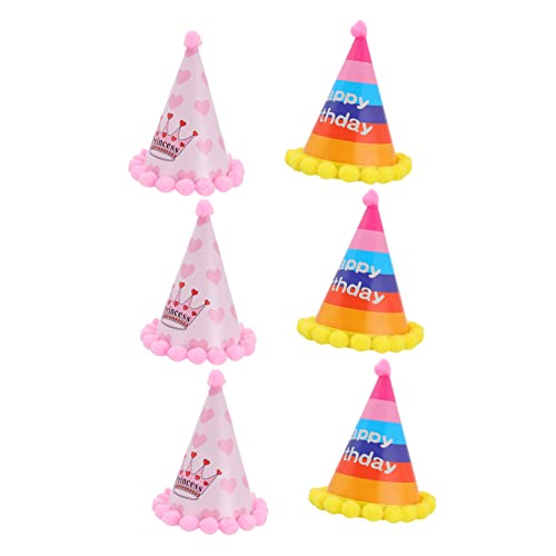 Beaupretty 6 Stück Teiliges Bunte Geburtstagskegel Papierhüte mit Plüschbommel Einheitsgröße für Erwachsene Kreative Partyhüte für Geburtstag Fotos und Karneval Beaupretty 6 Stück Teiliges Bunte Geburtstagskegel Papierhüte mit Plüschbommel Einheitsgröße für Erwachsene Kreative Partyhüte für Geburtstag Fotos und Karneval von Beaupretty