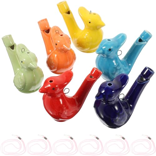 Beaupretty 6 Stück Teiliges Bunte Keramische Wasservogelpfeifen für Musikspielzeug zur Frühen Bildung für Geburtstage Weihnachten und Kreative Spielmomente Zufällige Farbe Zufällige Farbe von Beaupretty