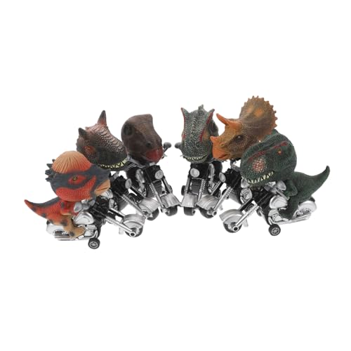 Beaupretty 6 Stück Teiliges Dinosaurier Rückziehauto Set aus Traktionsmotor Dinosaurier Motorräder Batteriefrei Fördert Spielerische Familienzeit für Jungen und Mädchen von Beaupretty