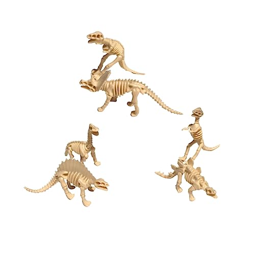 Beaupretty 6 Stück Teiliges Dinosaurier Skelett Modell Set aus Kunststoff Realistische Simulation Pädagogisches für Fördert Fantasie und Sammlerleidenschaft für Dinosaurier Partys von Beaupretty