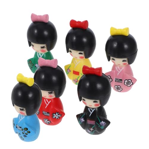 Beaupretty 6 Stück Teiliges Japanische Kimono Puppen Deko aus PVC für Desktop Dekoration Fotografie und Szenengestaltung Hochwertige Handwerkskunst und Lebensechte Details von Beaupretty