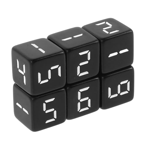Beaupretty 6 Stück Teiliges Kompaktes Zahlenwürfel Set aus Harz mit Klaren Schwarzen Zahlen für Brettspiele Partyspiele und Numerische Lernspiele Tragbar Präzise Vielseitig für Familie und von Beaupretty