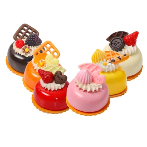 Beaupretty 6 Stück Teiliges Künstliche Torte Dekoratives Modell Realistische Miniaturkuchen für Fotografie Heimdekoration Festlichkeiten und Schaufensterdisplay von Beaupretty