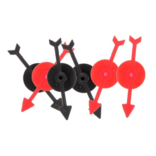 Beaupretty 6 Stück Teiliges Kunststoff Spielpfeile Drehbare Zeiger DIY Zubehör für Brettspiele und Schwarzer und Roter Desktop für Unterricht und Partyspiele von Beaupretty