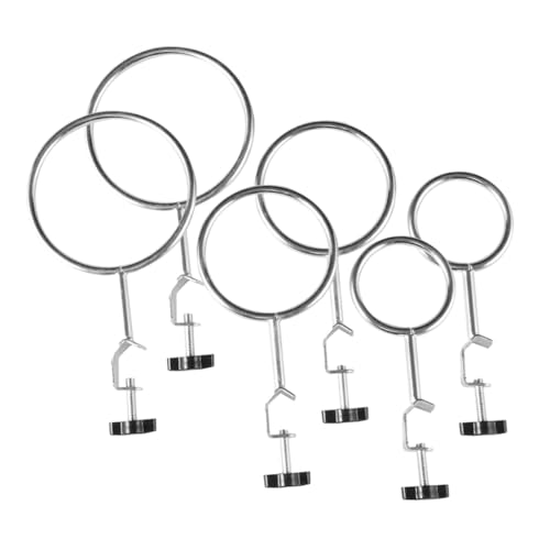 Beaupretty 6 Stück Teiliges Labor Eisenring Stativset mit Retorten und Becherhalter Stabile Klemmen für Chemie und Physiklabor Vielseitig Einsetzbar für Wissenschaftliche Experimente und von Beaupretty