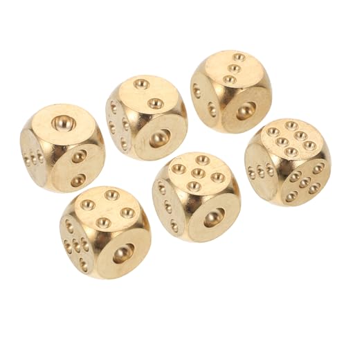 Beaupretty 6 Stück Teiliges Messing Würfel Kleine Solide Spielwürfel Robuste Metall Würfel Requisiten für Brettspiele Party Zubehör Beaupretty 6 Stück Teiliges Messing Würfel Kleine Solide Spielwürfel Robuste Metall Würfel Requisiten für Brettspiele Party Zubehör von Beaupretty