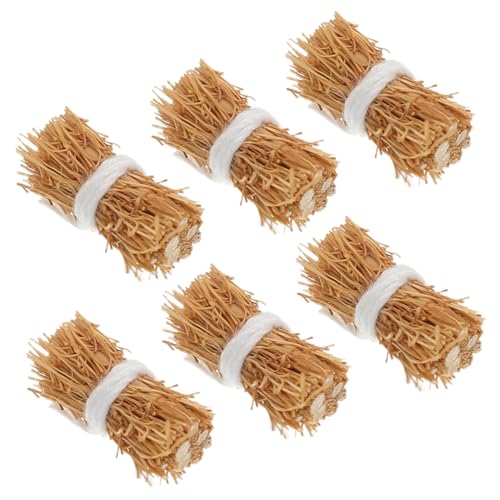 Beaupretty 6 Stück Teiliges Mini Heuballen aus Gras für Puppenhaus Dekoration Miniatur Heuhaufen für Sandtisch Vielseitig Einsetzbar als Garten und Diorama Accessoire von Beaupretty