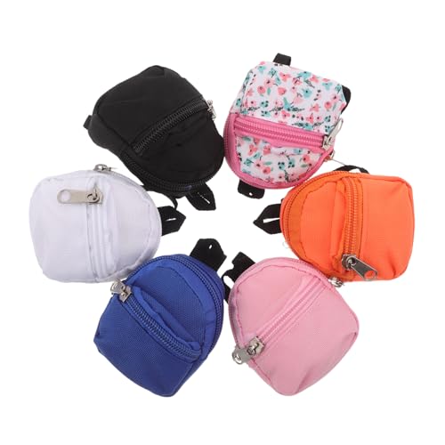 Beaupretty 6 Stück Teiliges Mini Puppenrucksack Leichter Tragbarer Mini Rucksack mit Reißverschluss Vielseitiges Zubehör für Puppenhaus und Rollenspiele Einfach zu Reinigen für Unterwegs und Beaupretty 6 Stück Teiliges Mini Puppenrucksack Leichter Tragbarer Mini Rucksack mit Reißverschluss Vielseitiges Zubehör für Puppenhaus und Rollenspiele Einfach zu Reinigen für Unterwegs und von Beaupretty