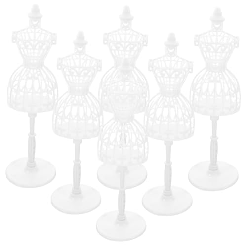 Beaupretty 6 Stück Teiliges Mini Puppenständer Weißem Hohlem Kreativer Mannequin für Puppenkleidung und Miniaturhaus Dekoration Sicher und Stilvoll für Kinderzimmer von Beaupretty