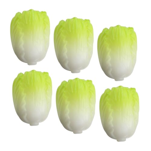 Beaupretty 6 Stück Teiliges Miniatur Chinakohl aus Resin Realistische Puppenhaus Deko Langlebige Mini Gemüse Modelle für Miniatur Haus Fotorequisiten und Mini Gemüseladen Gestaltung von Beaupretty