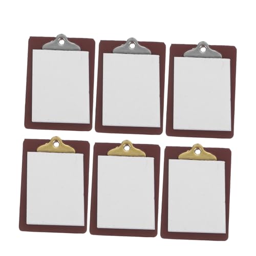 Beaupretty 6 Stück Teiliges Miniatur Schreibtafeln Clipboards für Puppenhaus Realistische Nachbildung Leicht und Kompakt Dekorative Schulzubehör für DIY Mini Szenen und Kreative Spielideen von Beaupretty