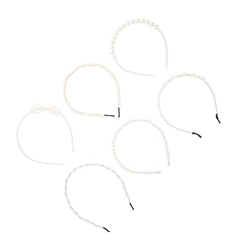 Beaupretty 6 Stück Teiliges Perlen Haarband für Damen Leichtes Haar Accessoire mit Einzigartiger Perlendekoration Bequemes Stirnband für Partys Hochzeiten und Alltag Modisches Haarschmuck von Beaupretty