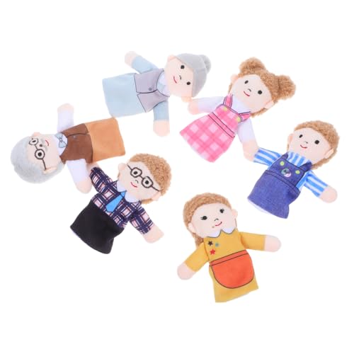 Beaupretty 6 Stück Teiliges Plüsch Fingerpuppen Familie Weiche Handpuppen für Pädagogisch Kuschelig und Bequem für Rollenspiele Geschichtenerzählen und Interaktives Familien Spiel zu Hause von Beaupretty