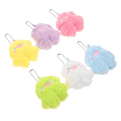 Beaupretty 6 Stück Teiliges Plüschtier Kleiner Puppe mit Anhänger Niedliches Cartoon Stofftier für Kindergeburtstag Vielseitige Wohnraumdekoration und Rucksack Schmuck von Beaupretty