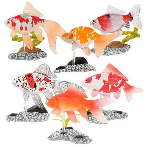 Beaupretty 6 Stück Teiliges Realistischer Goldfisch Figuren aus Robustem mit Sockel Liebevoll Gestaltete Dekofiguren für Aquarium und Kinderzimmer Pädagogisches und Stilvolle Wohnaccessoires Beaupretty 6 Stück Teiliges Realistischer Goldfisch Figuren aus Robustem mit Sockel Liebevoll Gestaltete Dekofiguren für Aquarium und Kinderzimmer Pädagogisches und Stilvolle Wohnaccessoires von Beaupretty
