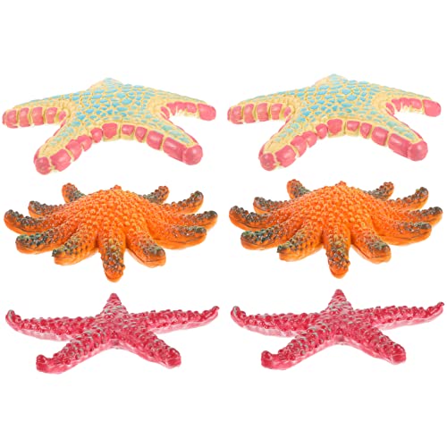 Beaupretty 6 Stück Teiliges Set Ocean Animal Modelle Realistisches Seestern für Deko für Zuhause Unterwasser Tierfiguren Kreativität und Farbwahrnehmung von Beaupretty