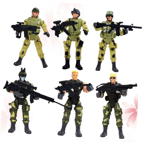 Beaupretty 6 Stück Teiliges Special Forces Spielset Kunststoff Soldatenfiguren Verschiedene Posen Interaktives Kinderspielzeug für Jungen und Mädchen Koordination und Wissen von Beaupretty